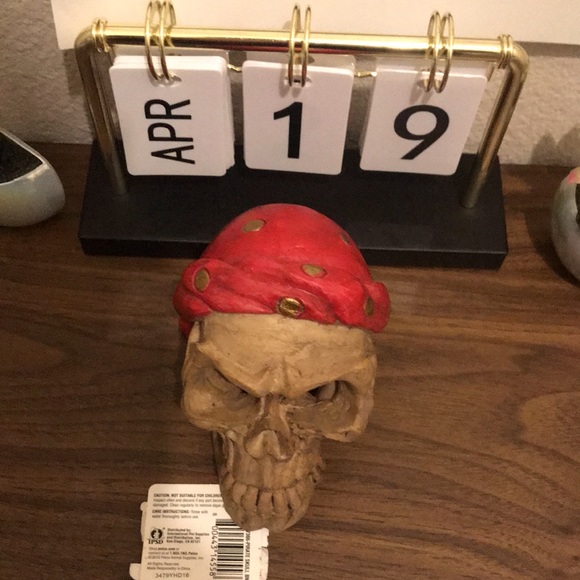 New- Imagitarium Pirate Skull w/ Bandana Aquatic Decor - Picture 4 of 10